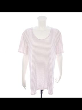 The North Face Plus Terrain Scoop Tee Women's 1X Purple White Striped Slim Fit
